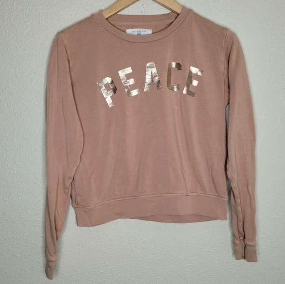 Sol Angeles x Anthropologie Peace Graphic Sweatshirt size XS - Picture 2 of 7